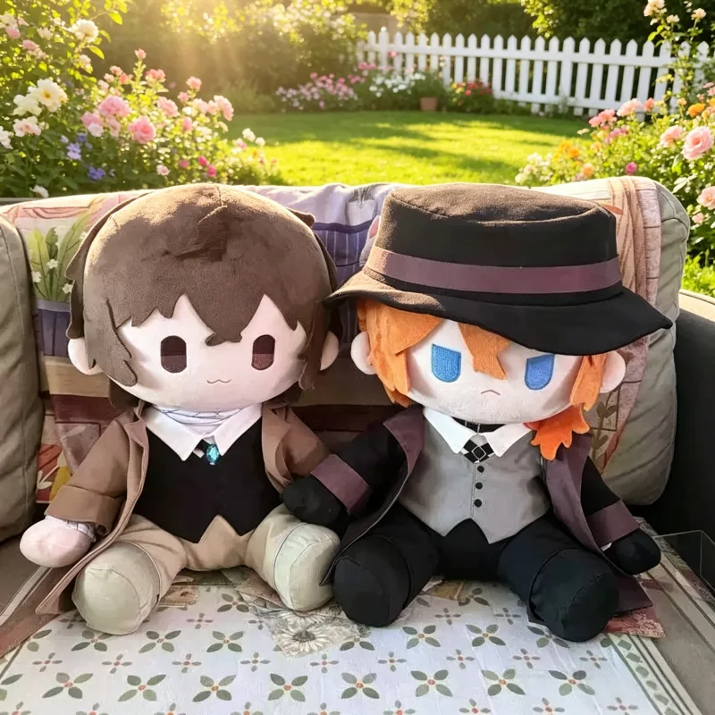 Bungo Stray Dogs Cotton Plush Doll Chuya Nakahara 40cm Big Sitting Stuffed Throw Pillow Anime Peripheral For Anime Fans toys