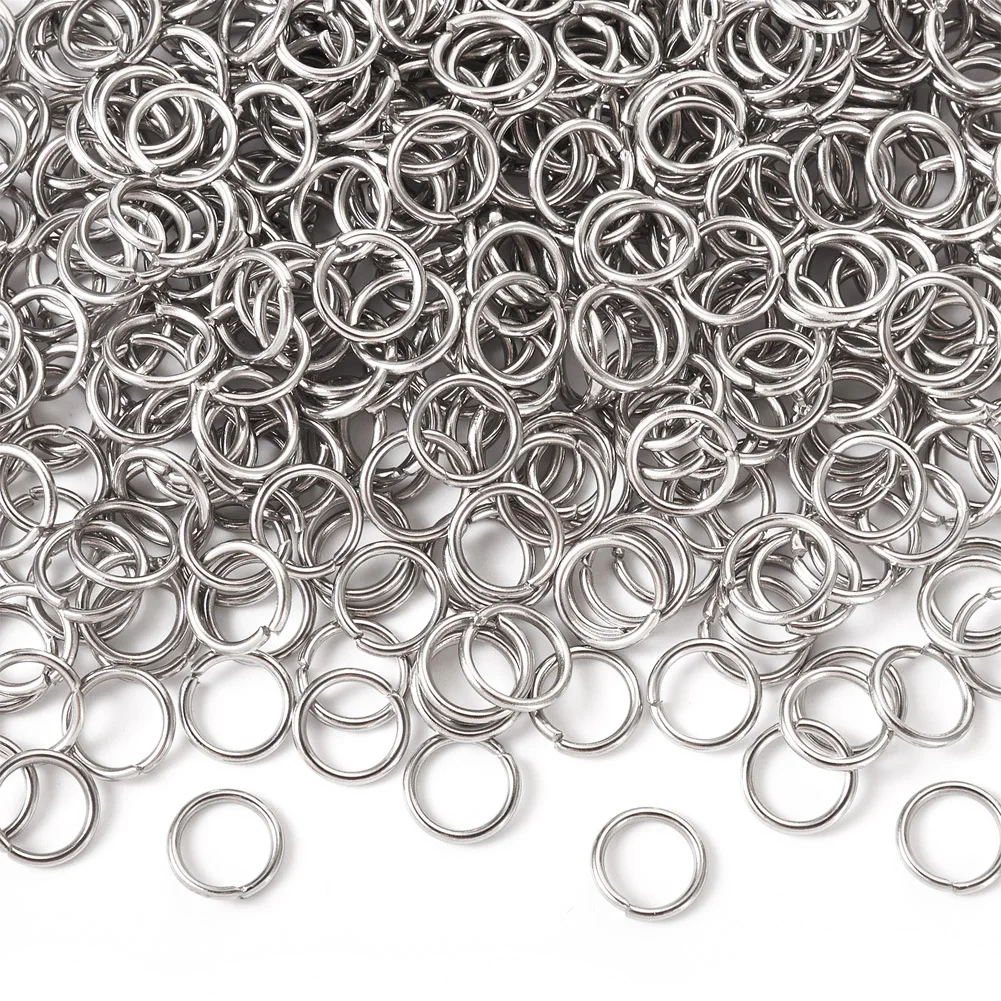 2000Pcs 8mm 304 Stainless Steel Jump Rings Metal Split Rings Connectors For Diy Jewelry Finding Making