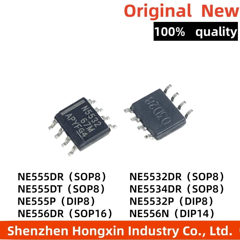 

10 pieces of NE 555P 5532 5534 556DR P DR DT N A ADR SMT direct insertion SOP8/DIP8/14 low-noise dual operational amplifier IC