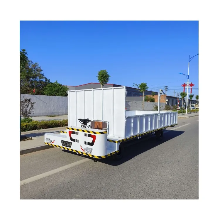 

4 Wheels Electric Transport Trolley Cargo Handling and Transportation Flatbed Truck