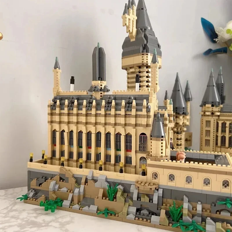 Micro Bricks City Creative Medieval Magic Castle Series School Architecture Palace Model Building Blocks Gifts Kid Assembly Toys