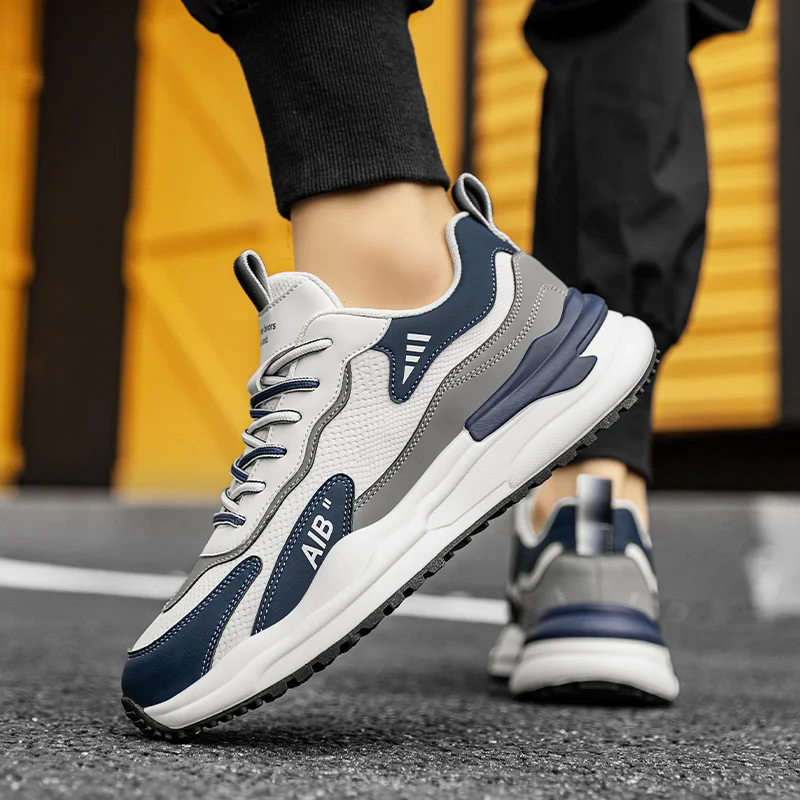 

Men's Shoes Breathable All-match Mesh Shoes Casual Sports Trendy Shoes Men's All-match Wear-resistant Running Shoes for Men