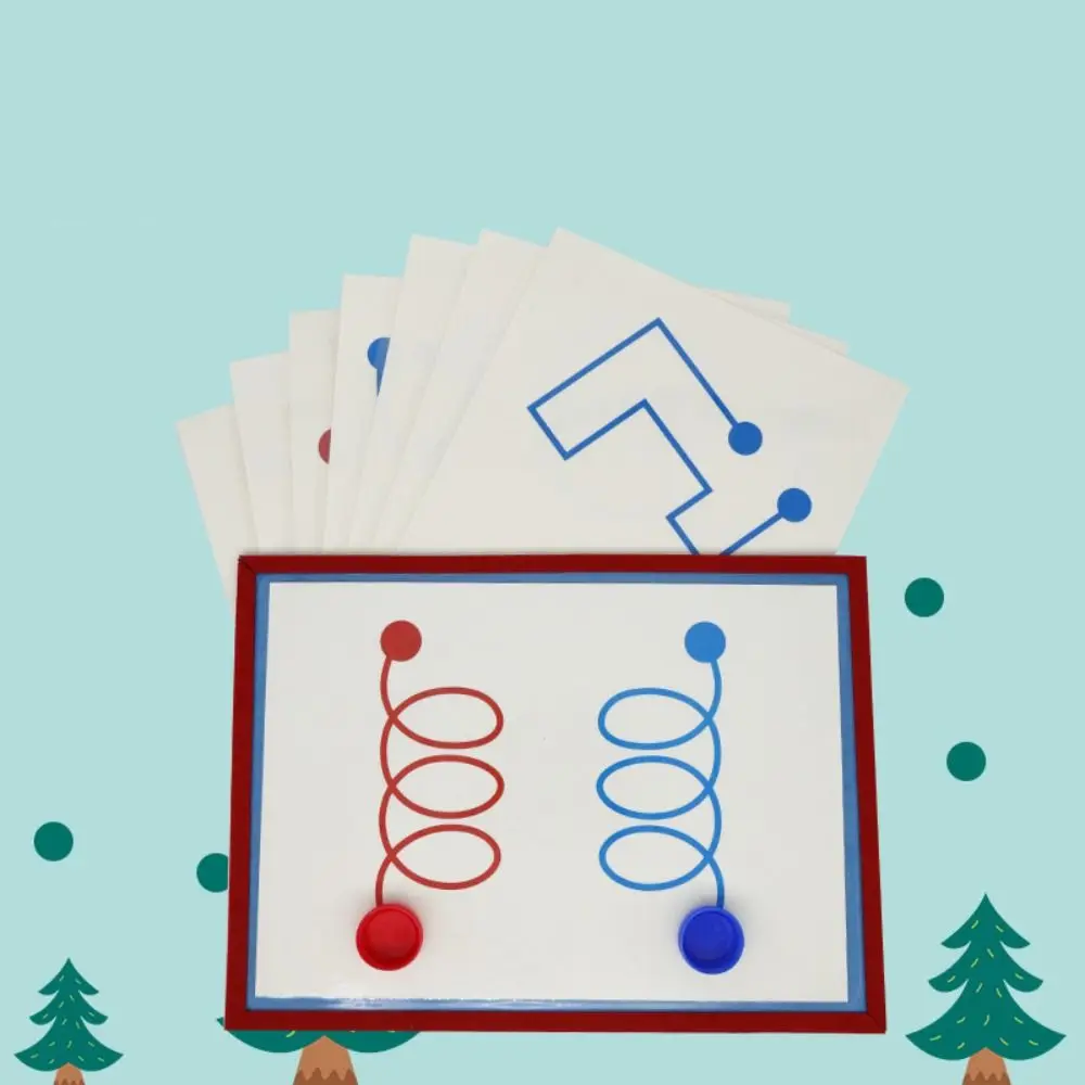 Jouet de trajectoire en papier pour main gauche et droite, modèle Montessori, Coordination œil cognitif, défis interactifs