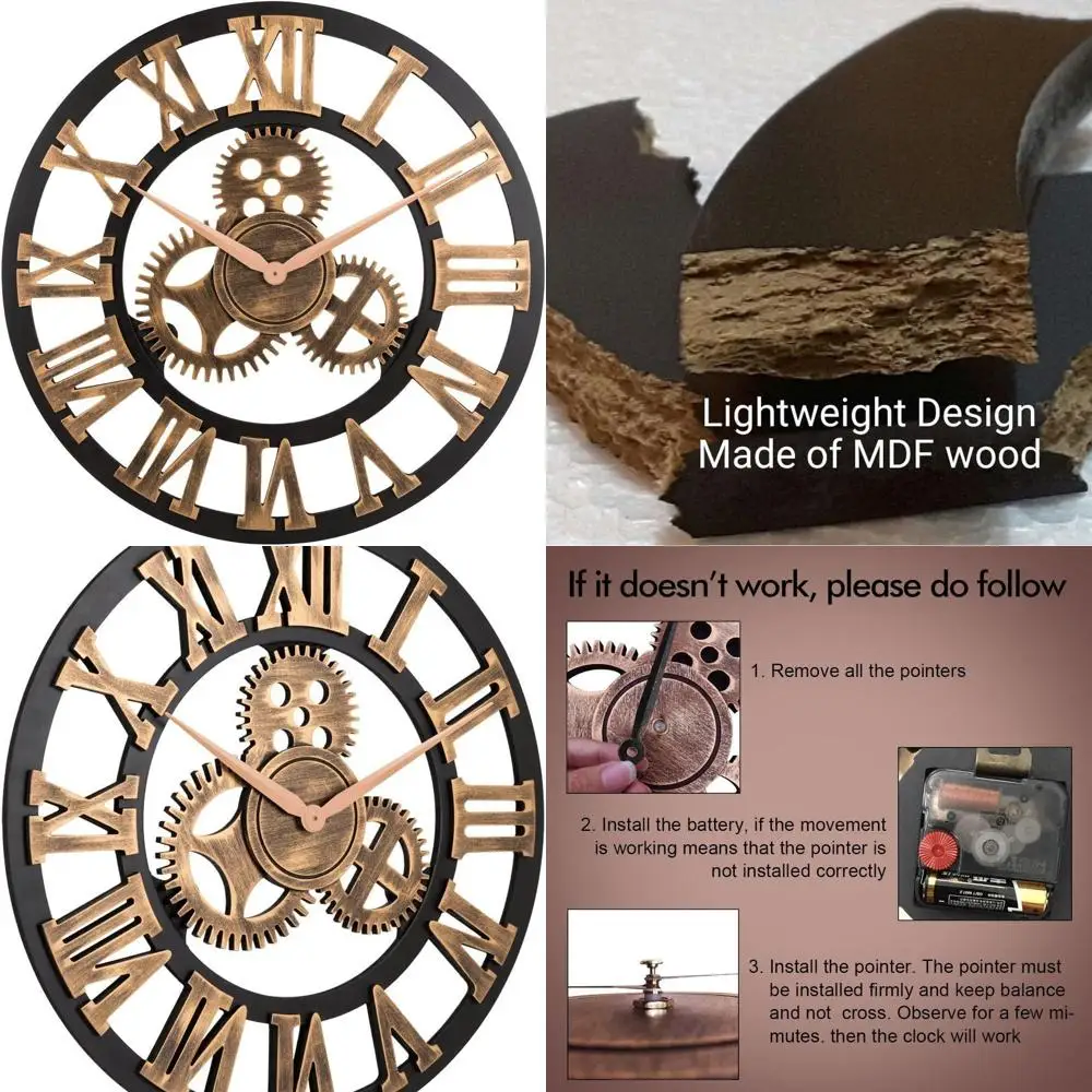 

Бесшумные 23, настенные часы с римскими цифрами, антибронзовая отделка, без цокания