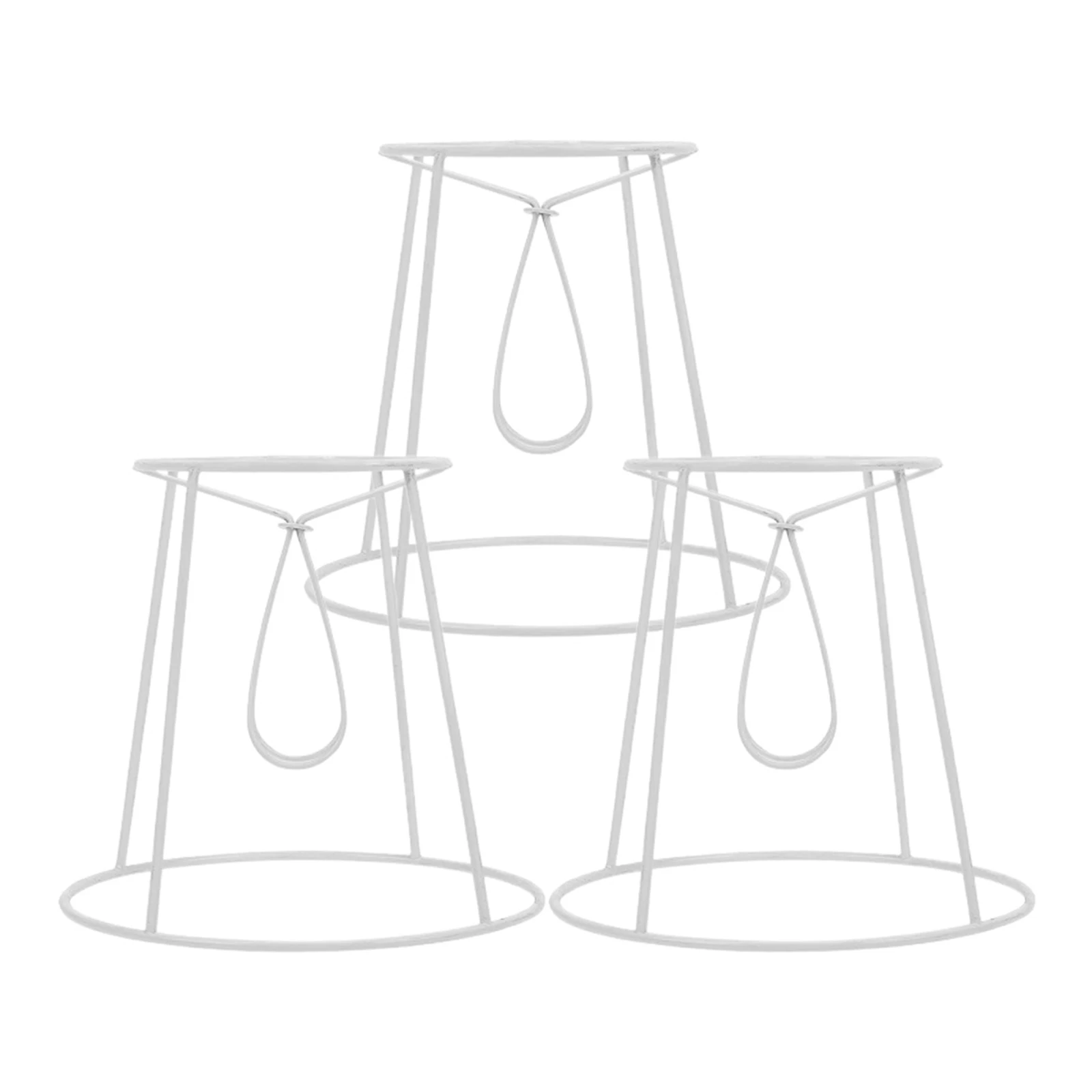

3pcs Metal Lampshade Frames For Diy Table Lights, Iron Lamp Shade Brackets, Smooth Edges, Home Hotel Decor, Diy Lamp