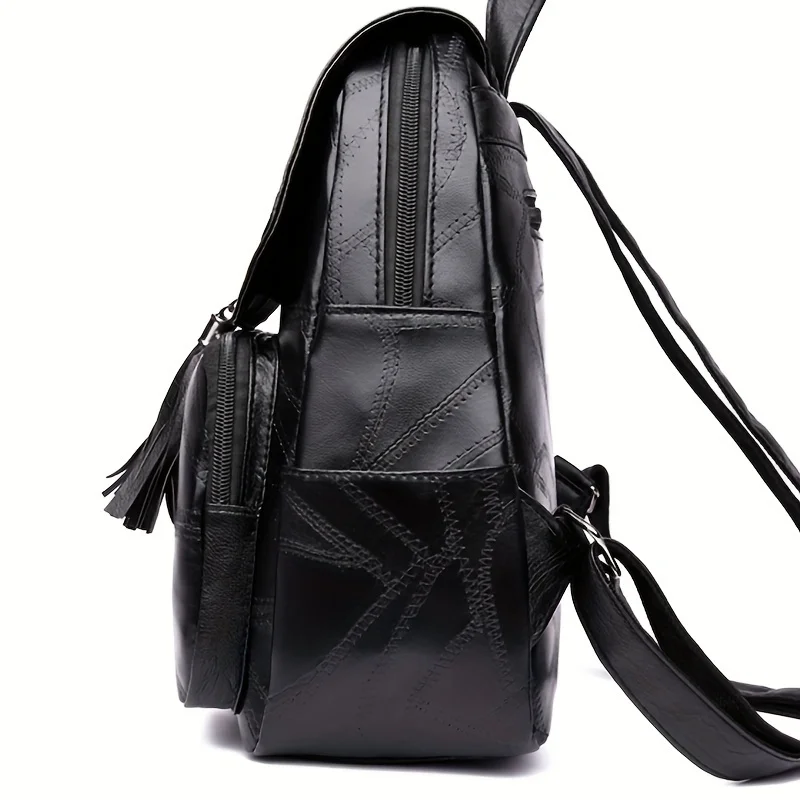 Stylish Womens Leather Backpack - Durable Soft PU Material, Versatile Student & Travel Bag, Fashionable Ladys Choice with