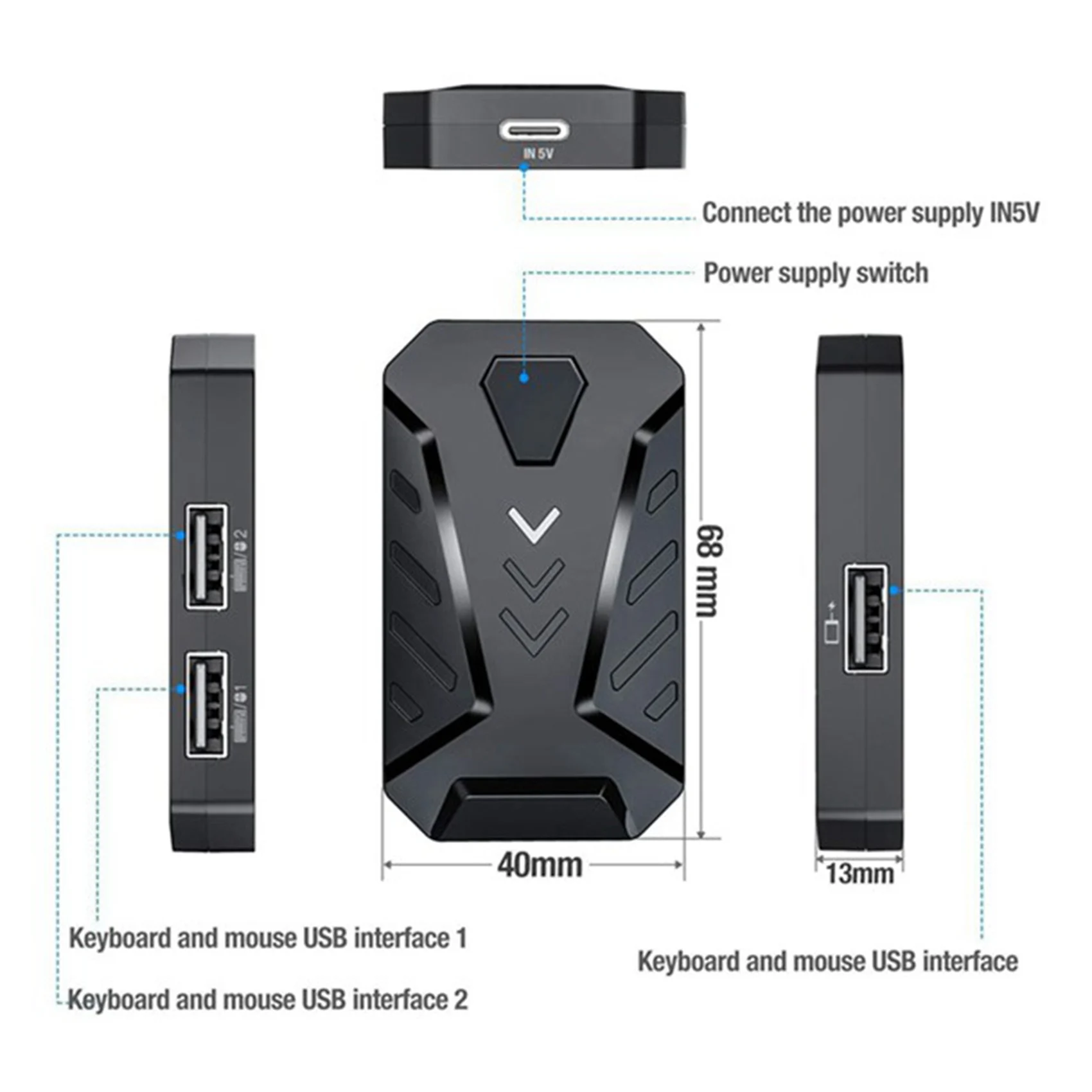 N15R-Tragbare Mobile Gaming Tastatur Maus Konverter Adapter MIX LITE Mobile Controller Für Android Adapter