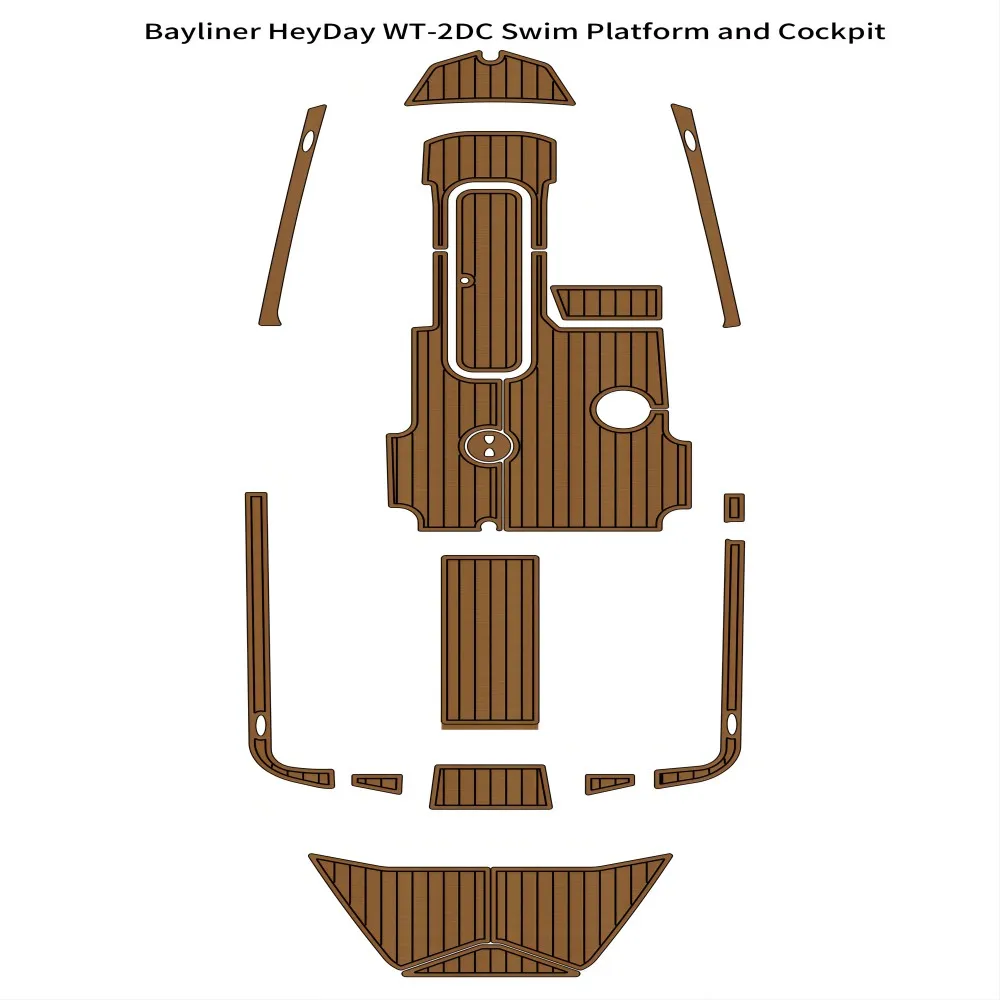 Boat Parts Swim Platform Cockpit Boat EVA Teak Deck Floor Pad Mat For Bayliner HeyDay WT-2DC