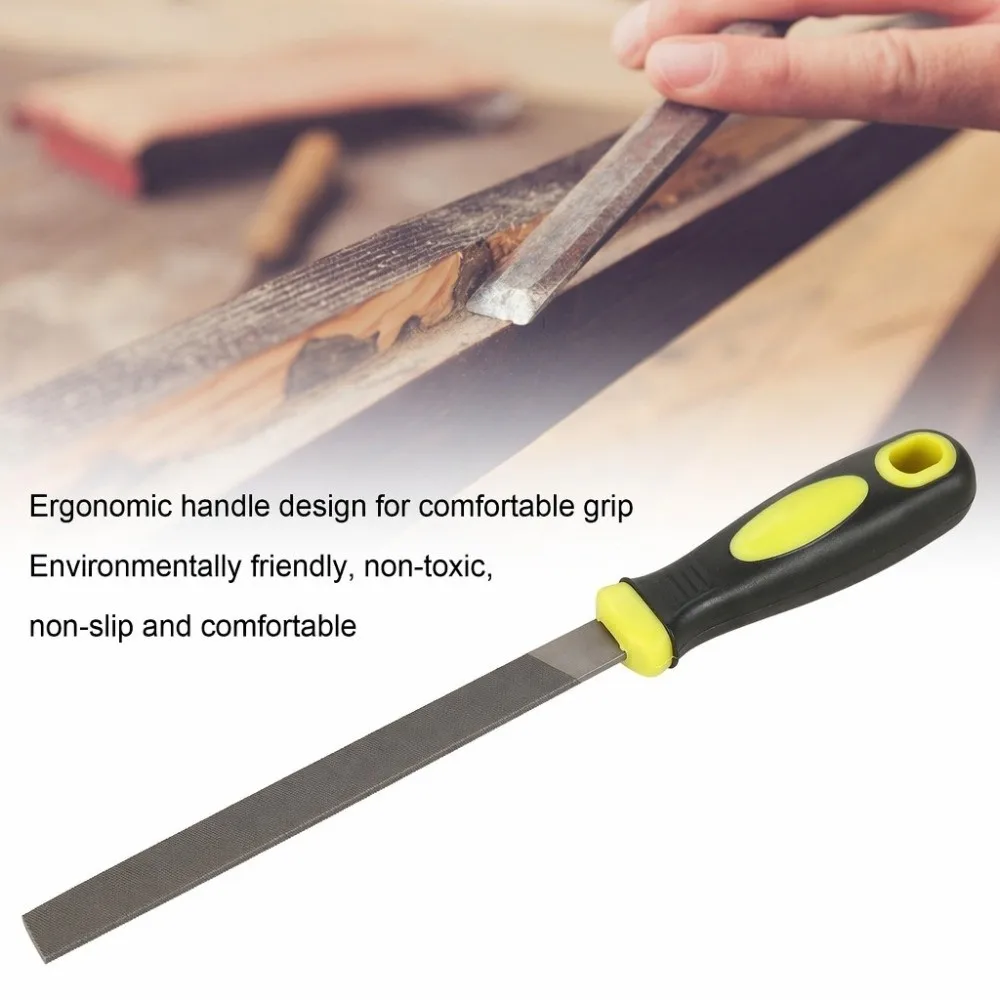 Comfortable T12 Steel Metal File Durable Double Grain Half Round File High Hardness Ergonomic Handle Steel File Auto Repair