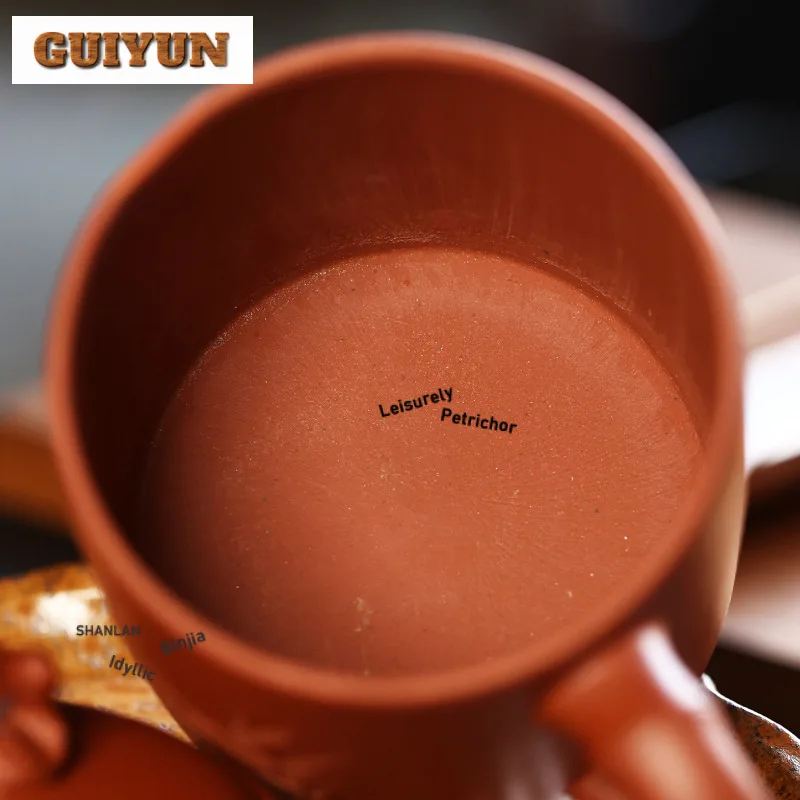420ml Yixing Purple Clay Coffee Mug Kitchen Cup Afternoon Tea Mug Household Wine Beer Bottle Personal Office Water Cup Teaset
