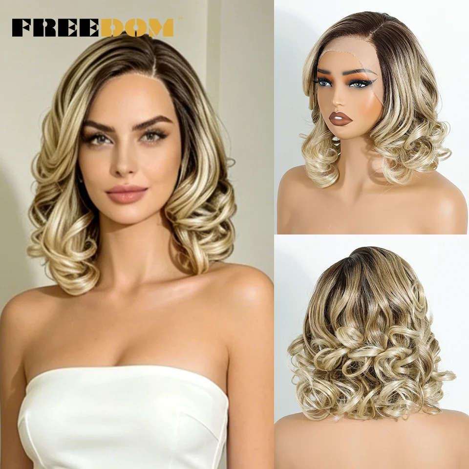 FREEDOM Synthetic Lace Front Wigs For Women 10