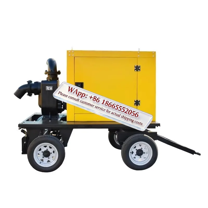 Mobile Trailer Type die sel Pump Unit Die sel Agricultural Irrigation 4inch 8inch Pump Flood Control Pump Truck