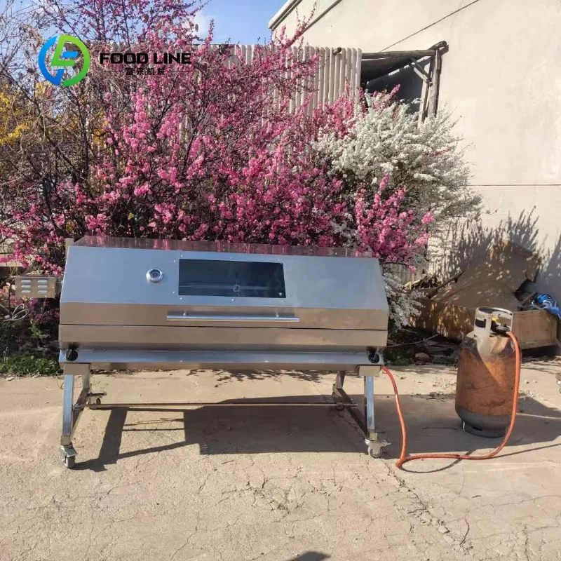 Customized size Flame coal grill main gas/charcoal spray grill with lid