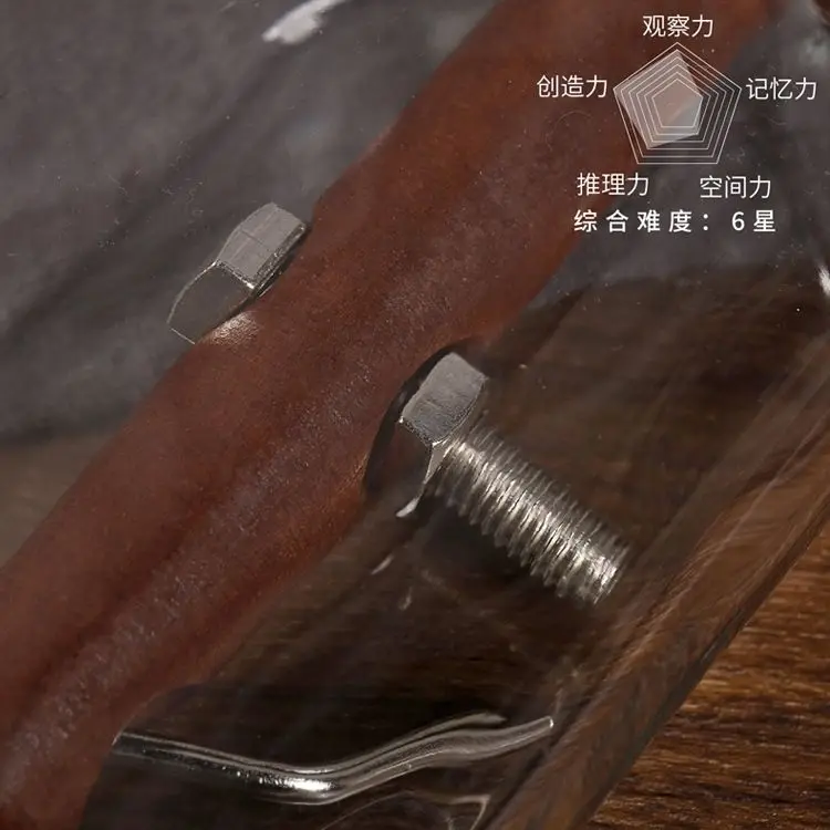 Bottiglia di vetro creativa giocattoli educativi per bambini cervello adulto che brucia nove anelli Luban lock Douyin stessa fibbia puzzle