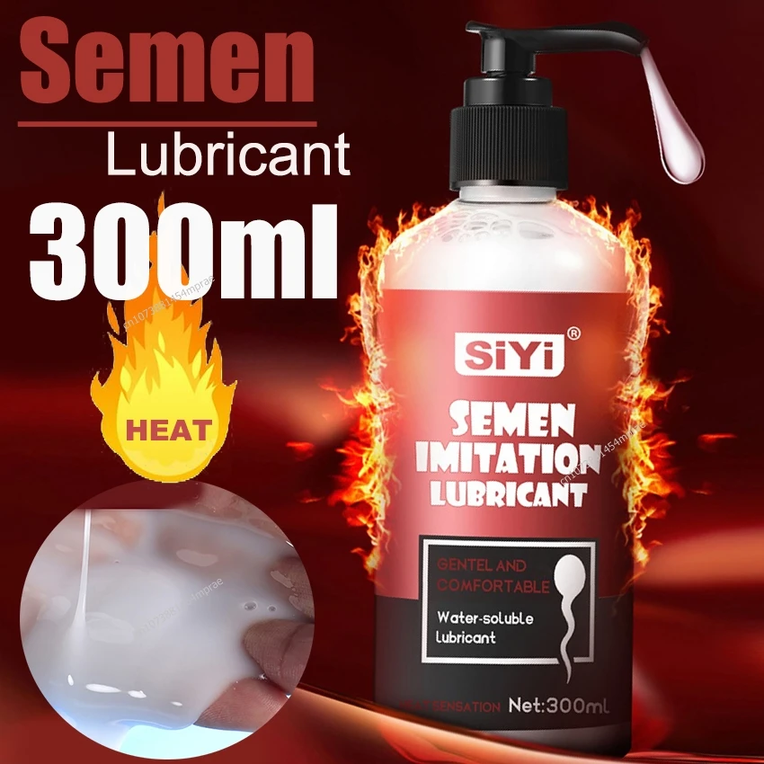 Semen Lubricant Heat 300ml 600ml Anal Vagina Sex Lubricants Women Love Kiss Oil Men Gay Masturbated Lube Adult Goods For Toy Gel