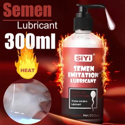 Seme lubrificante calore 300ml 600ml anale Vagina lubrificanti del sesso donne amore bacio olio uomini Gay masturbato lubrificante articoli per adulti per Gel giocattolo