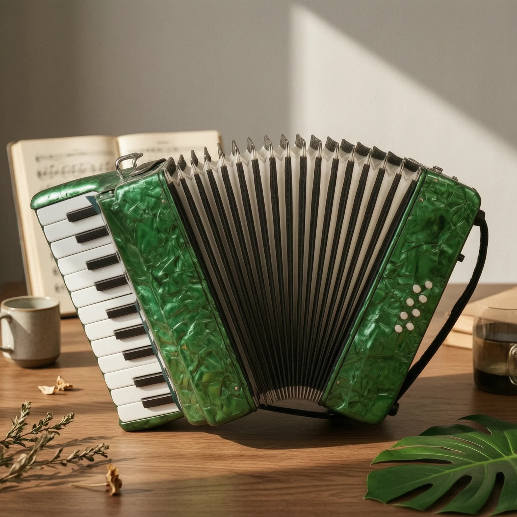 Piano Accordion Beginner-Friendly Accordion with Bag Instrumento Musical Lightweight Instrument Long-Lasting for Beginners