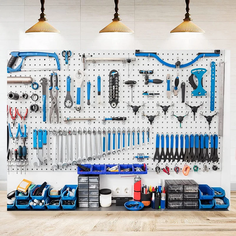 Workshop Tools Background - Mechanic Garage Bicycle Repair Tools Workshop