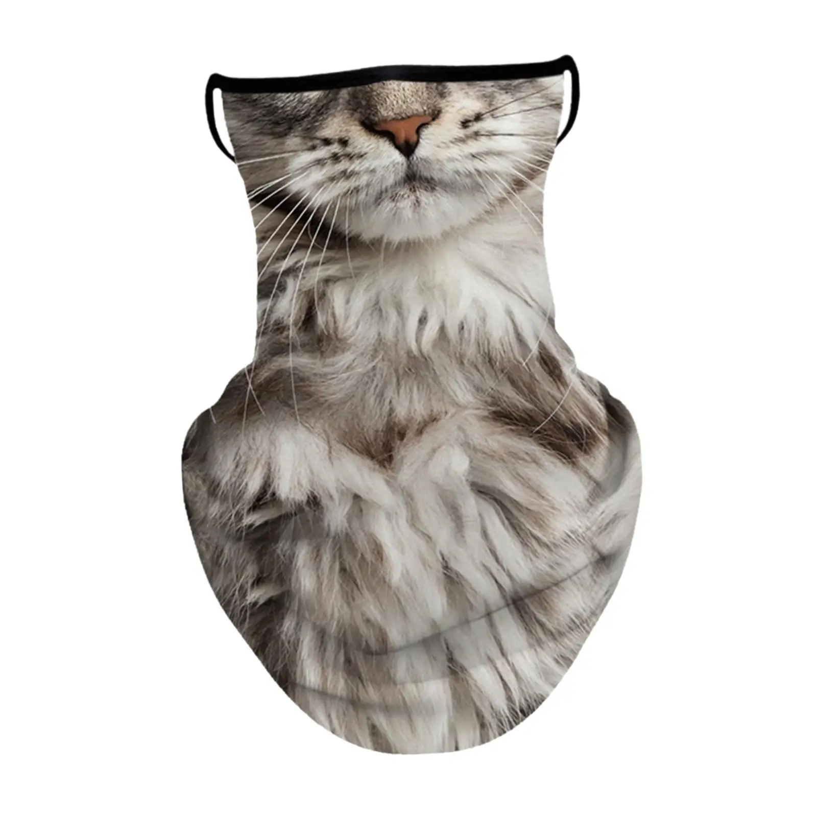 Breathable Earloop Neck Gaiter Scarf Thin Sun Protection Bandana Face Mask for Cycling Travel Hiking