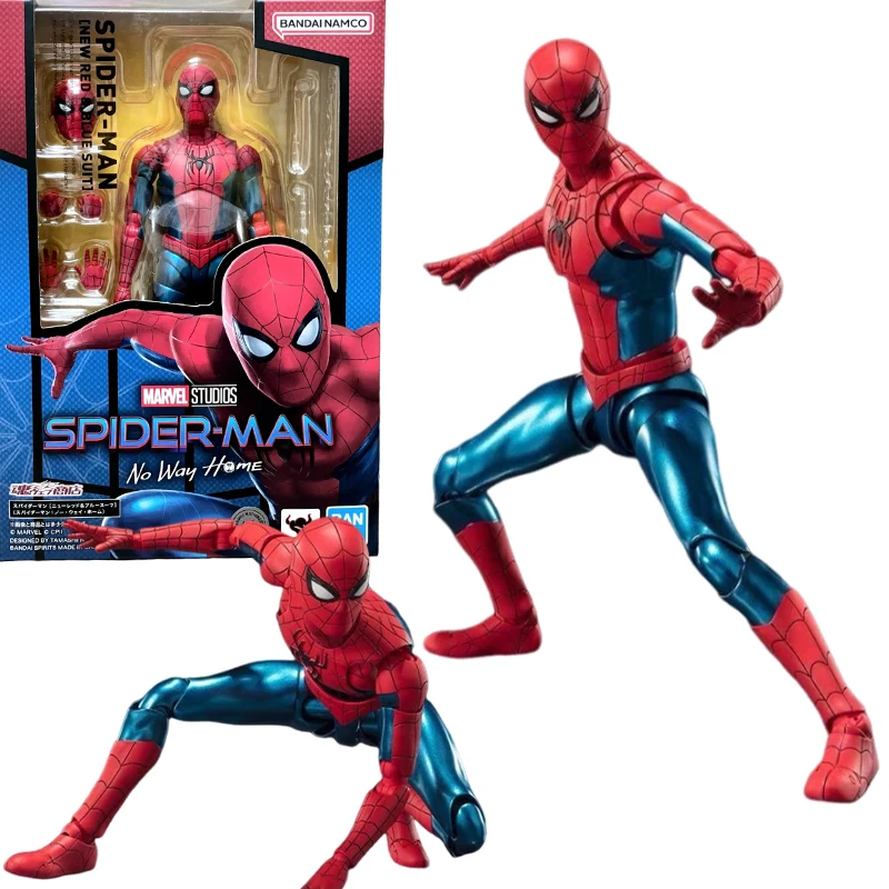 

Spider Man Action Figure S.H.Figuarts Spider Man No Way Home Figurine Red & Blue Suit Model Joint Movable Statue Collection Gift