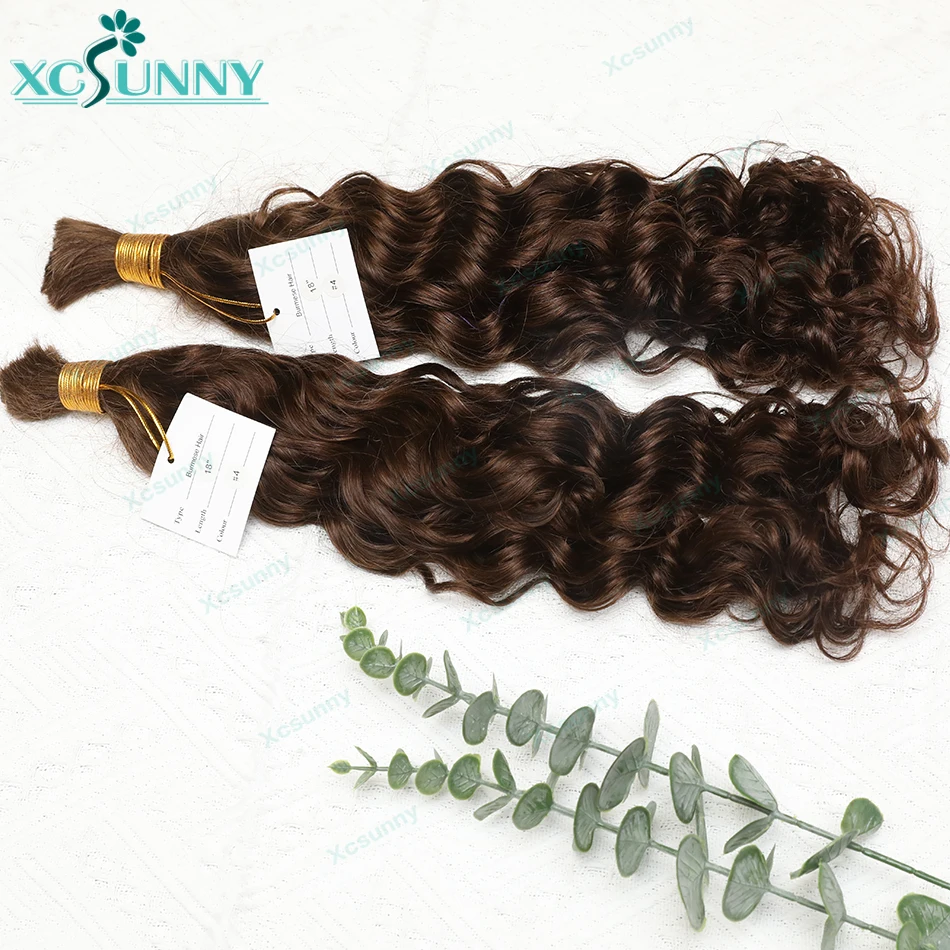 As extensões maiorias do cabelo humano da trança, onda de água, cabelo encaracolado, nenhuma trama para tranças Boho