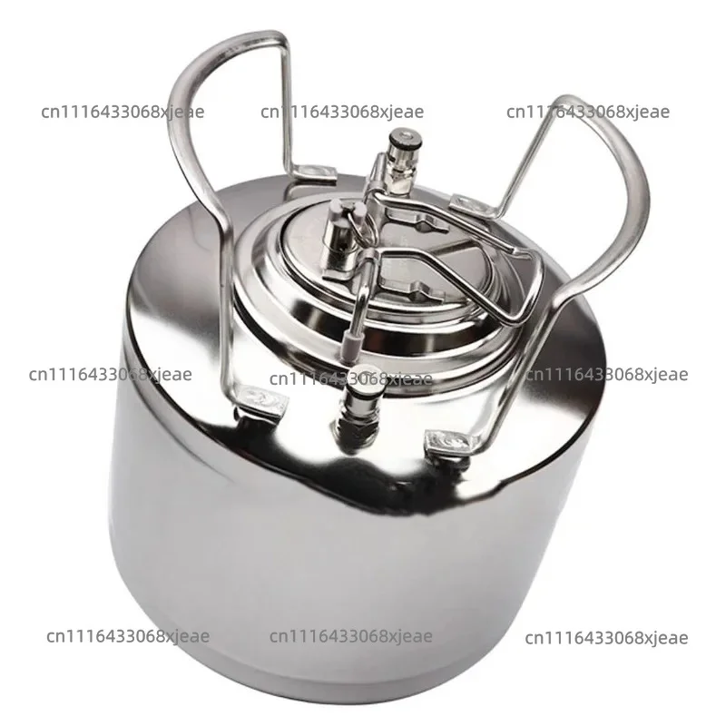 Homebrew Keg, Secondary Fermentation Vessel, 6L Stainless Steel Keg,Pressure Barrel for Beer, Soda, Wine Making