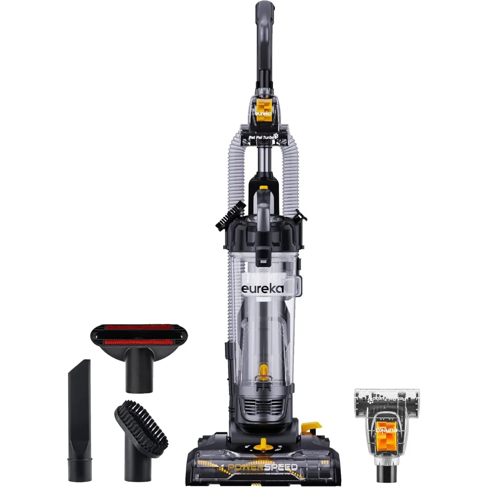 

PowerSpeed Lightweight Powerful Upright Vacuum Cleaner for Carpet and Hard Floor, Pet Turbo, Black