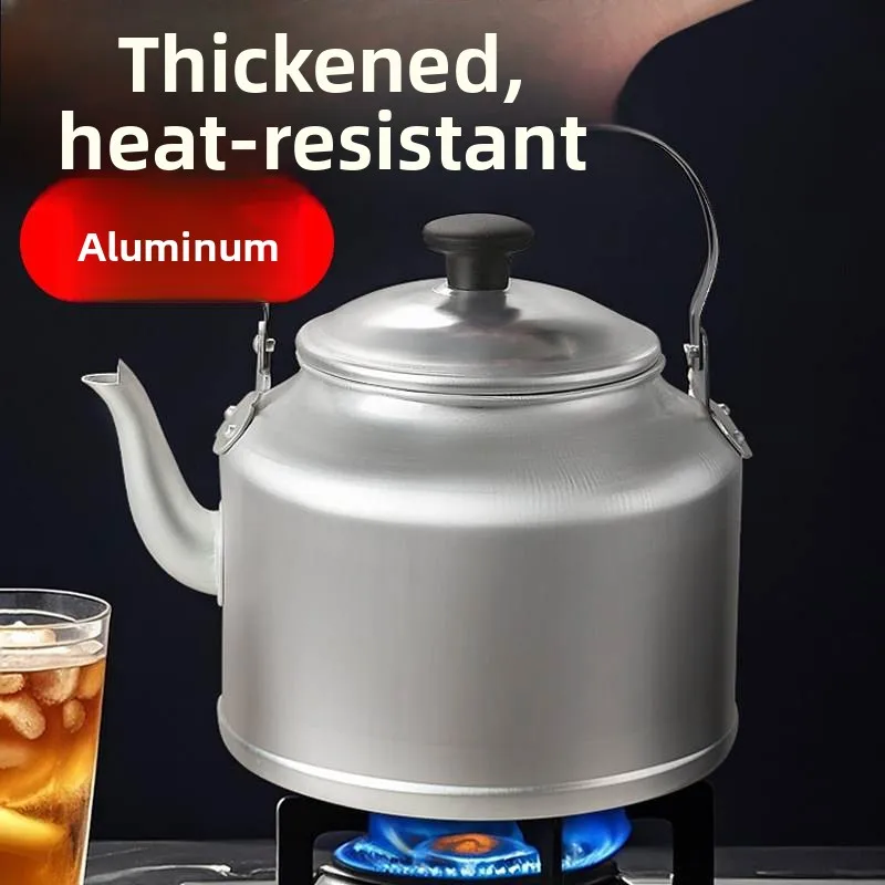 

Traditional Wood Burning Aluminum Water Kettle Extra Thick Large Capacity Tea Boiling Stove Coal Stove Gas Open Flame Hot Wat...