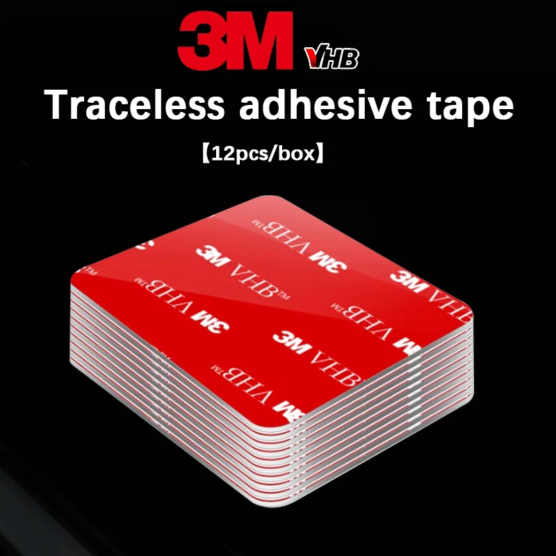 12 pcs/box 3M double sided adhesive reusable strong adhesive wall stickers Waterproof Interior fixing stickers suitable for cars