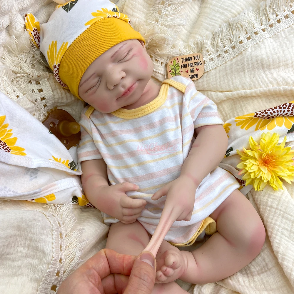 20Inch Open Mouth Pascale Full Soft Body Silicone Reborn Baby Lifelike Skin Veins Doll Anatomically Correct for Gift view 2