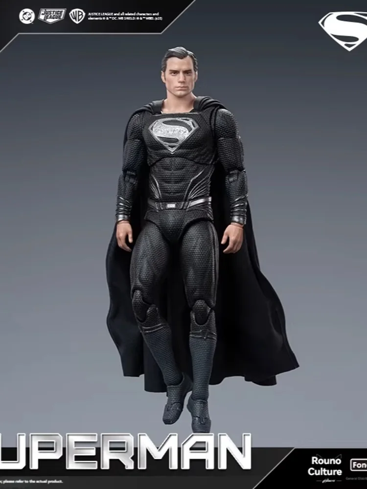 Originele Fondjoy Black Superman 2.0 Figuur Dc Zack Snyder's Justice League Figuren 1/9 Superman PVC Model Pop met Beweegbare Gelenken - afbeelding 2