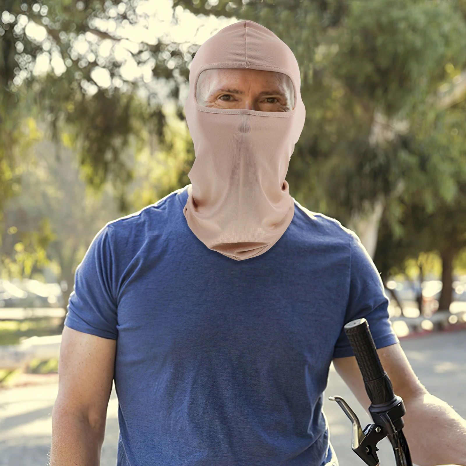 

Sun Protection Headgear Hooded Balaclava Breathable Mesh Cycling Motorcycle Motorbike Polyester Neck Warmer Hat
