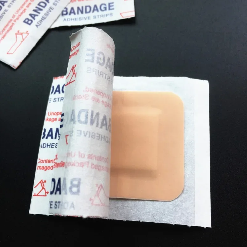 50pcs/set Square Round Shape Band Aid Skin Wound Dressing Plaster for First Aid Strips Patch Waterproof Adhesive Bandages