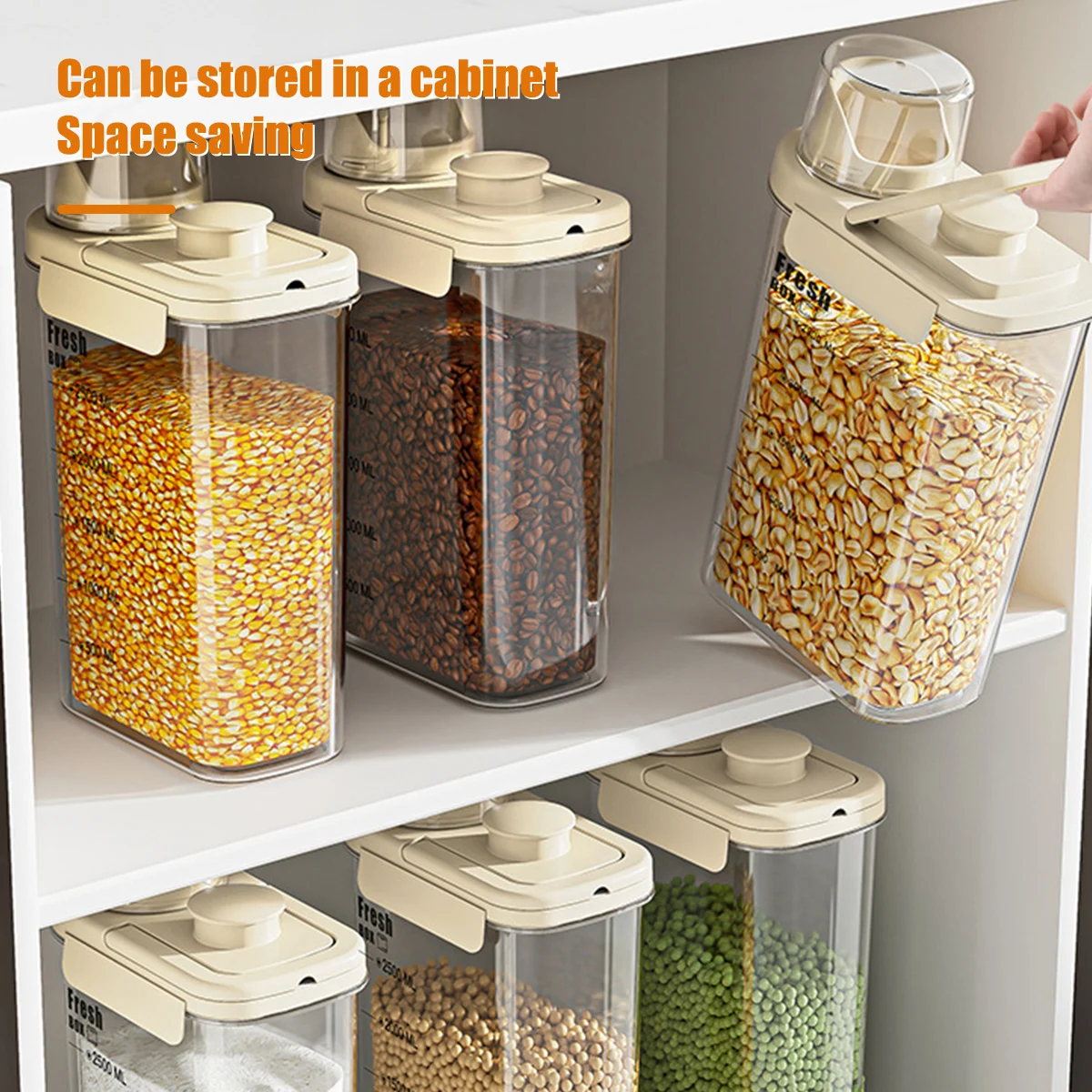 

Household Kitchen Sealed Jar Large Capacity Grain Flour Bucket Insect-proof Moisture-proof Rice Organiser