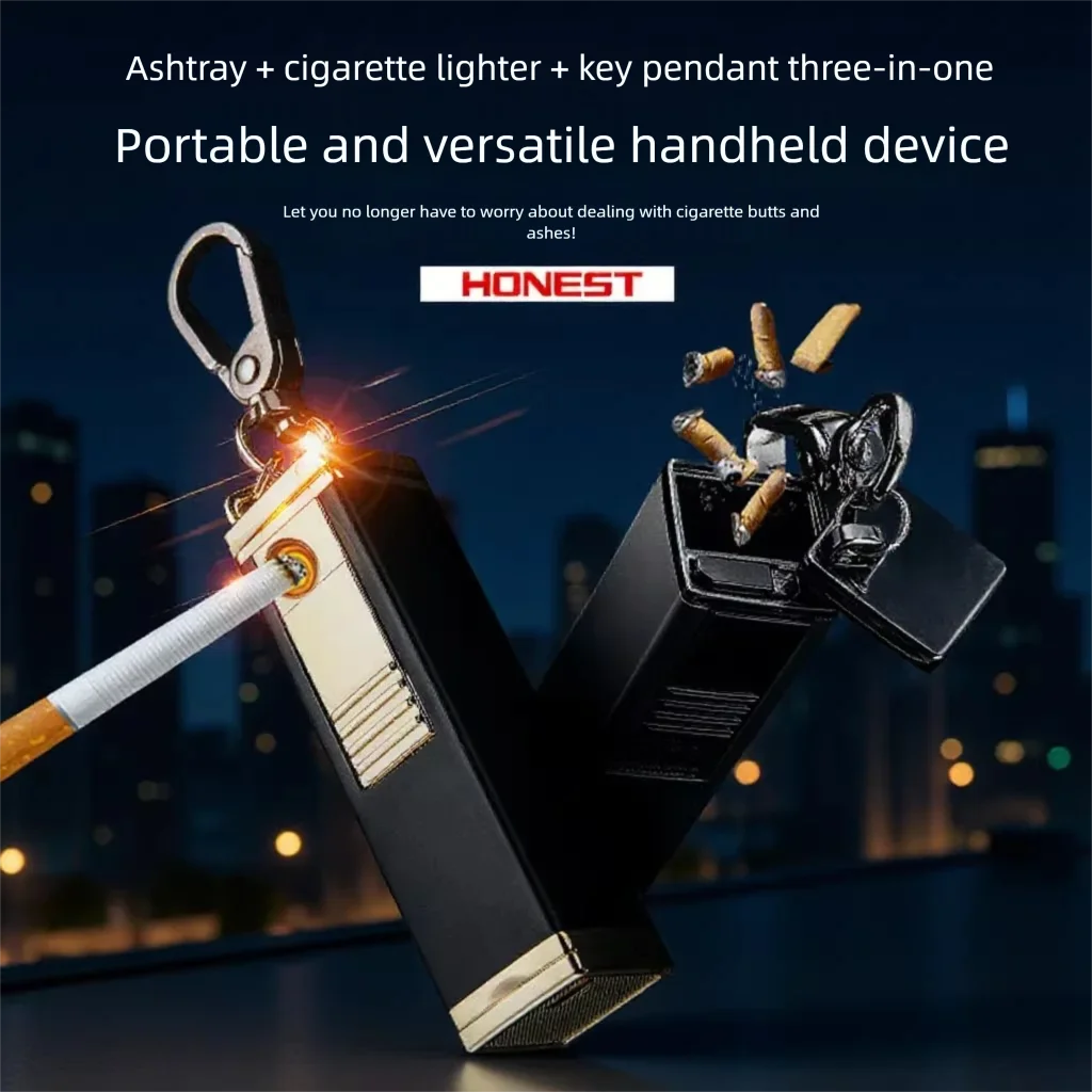 

HONEST cigarette lighter, ashtray, Baicheng personalized electronic male charging, convenient charging