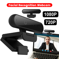 Facial Recognition Webcam 1MP 720P/2MP 1080P for Windows 10/11 USB Computer Webcam Built-in Microphone Computer Web Camera