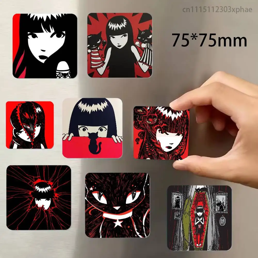 Emily the Strange Refrigerator Magnets Cute Cartoon Magnetic Personality Decorations Creative Gifts