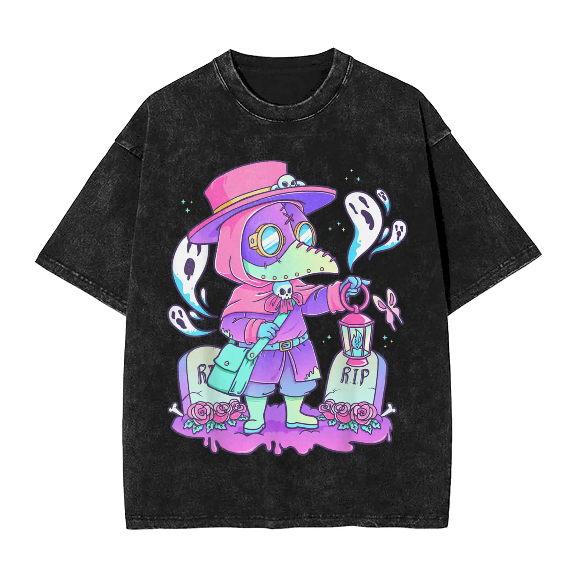 

Men Plague Doctor Tarot Card T-Shirts Tees Summer Vintage Short Sleeve T Shirt O-Neck Popular Design Tshirt Hot Sale