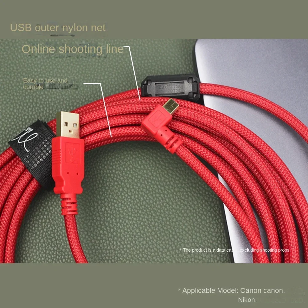 Mini Cable de extensión para cámara Digital USB 2,0 para Canon 5D2 5D3 1DX 6D2 70D 80D Nikon D3S línea de disparo en línea cámara a computadora