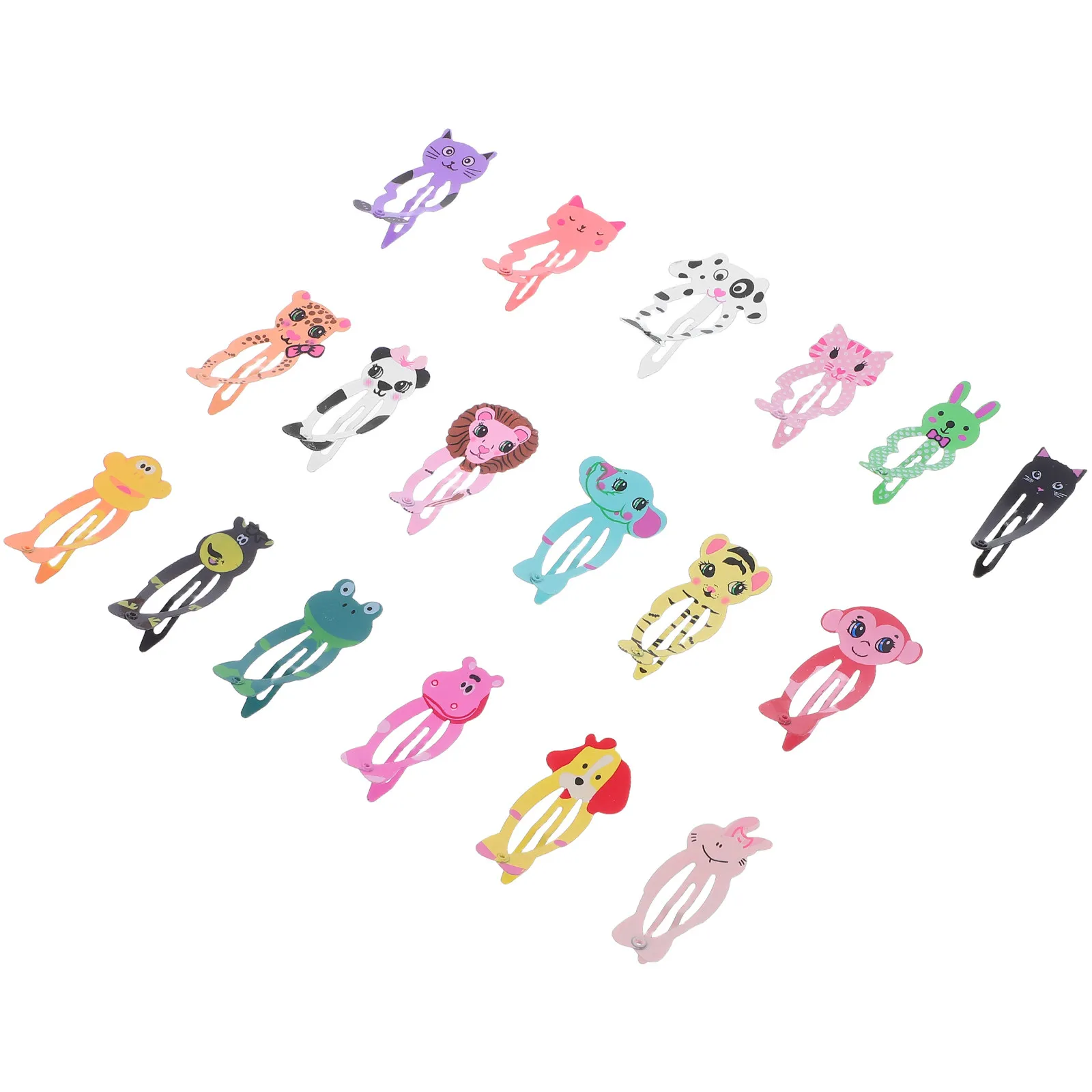 

18Pcs Animal Hair Clip Set Stylish Printed Bobby Pins Barrette Hair Accessories for Kids Children Teens Party Daily Use