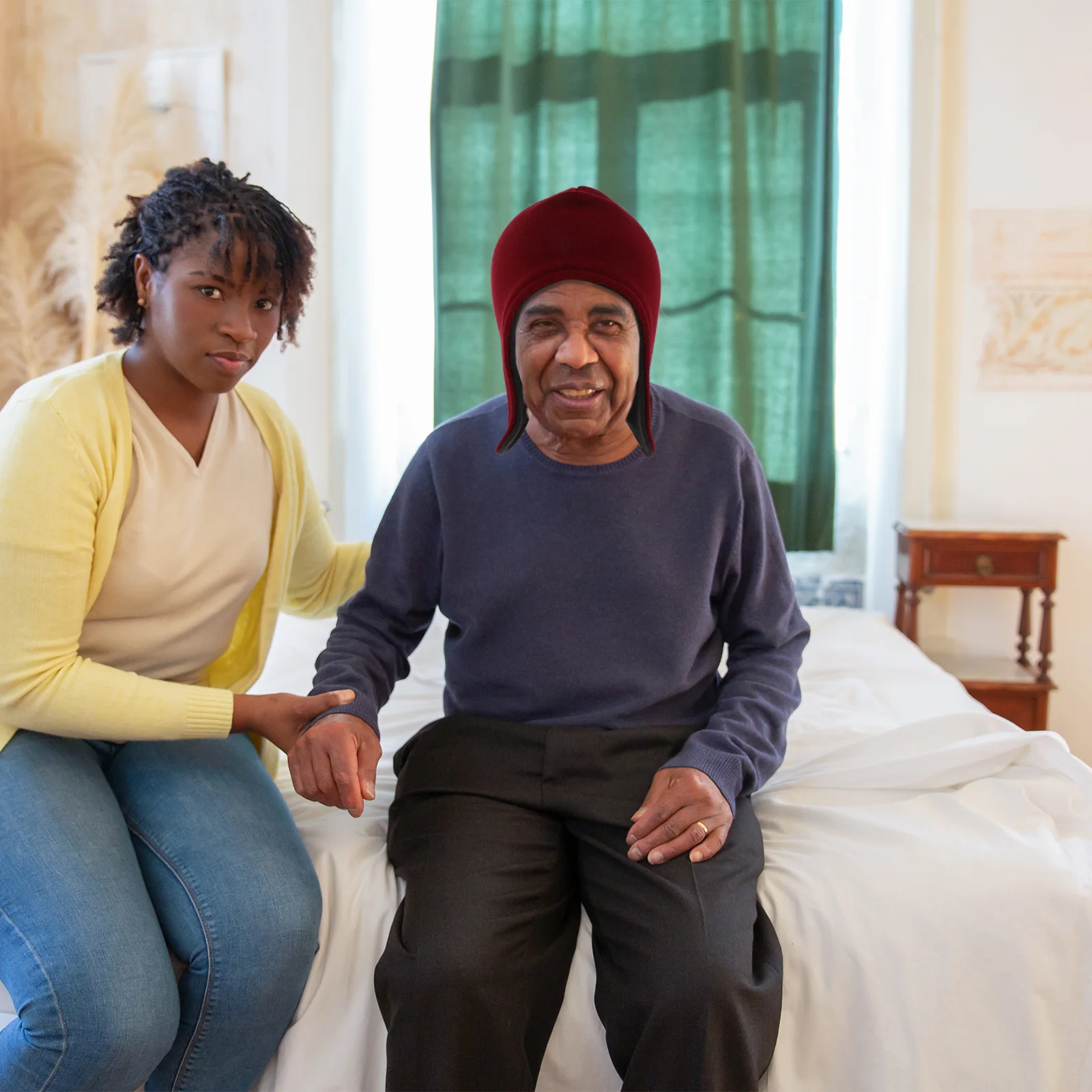 

Cozy Fleece Sleep Beanie for Cold Weather Warm Soft with Full Ear Coverage Lightweight Portable Sleeping Hat for Home