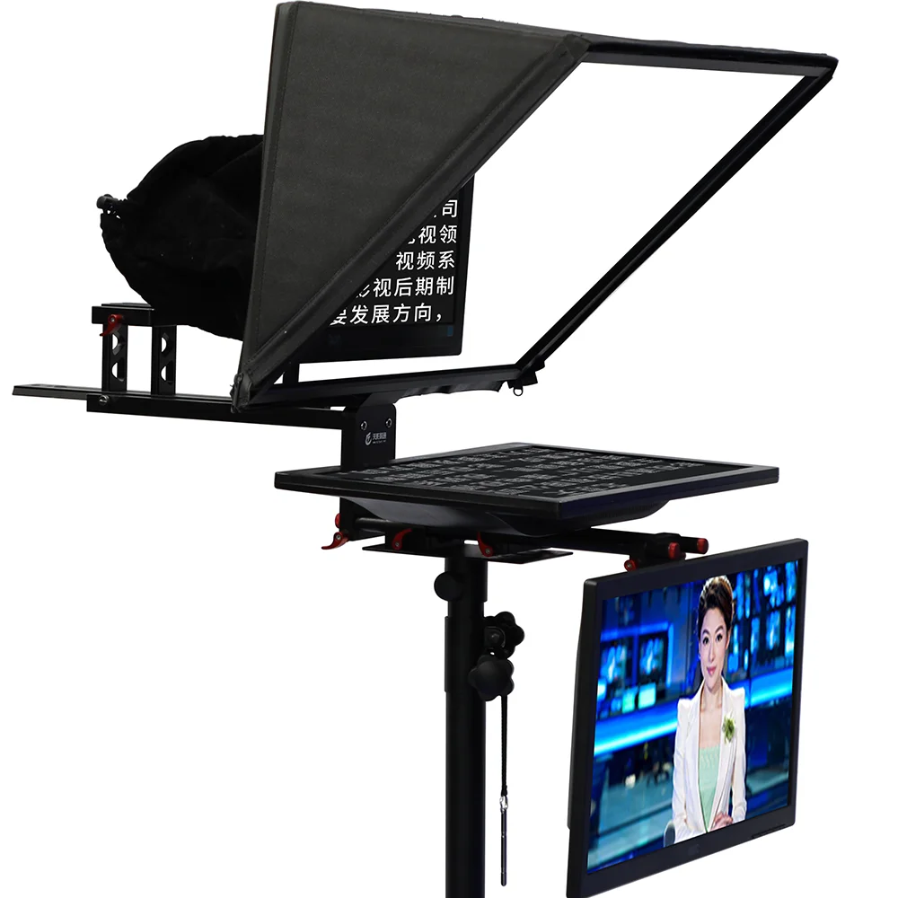 TYSTVideo-Dual Stand Teleprompter, Studio Station, tela grande, 24"