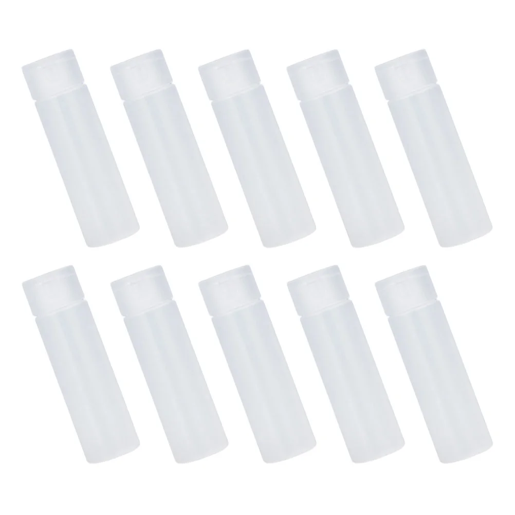 

10 Pcs Shampoo Lip Balm Flip Top Squeeze Bottle Travel Hand Dispenser Sink Pp Bottles