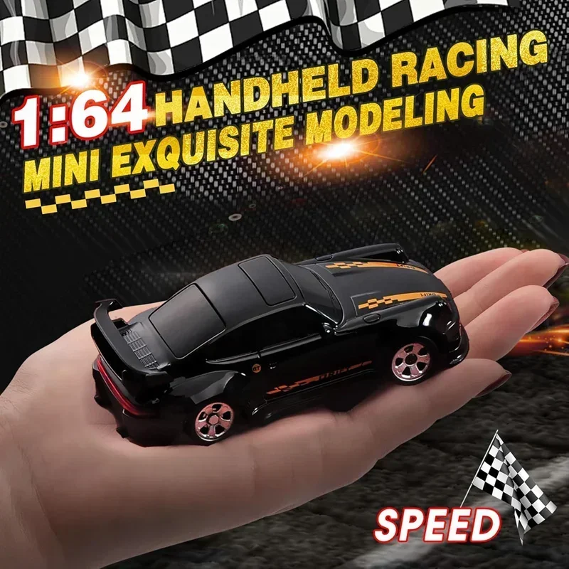 KF20 1:64 Scale Four-Wheel Drive RC Drift Car, 2.4GHz Anti-interference Remote Control, USB Charging, Lightweight Mini RC Race Car, Indoor Hobby Toy, Great Birthday New Year Present