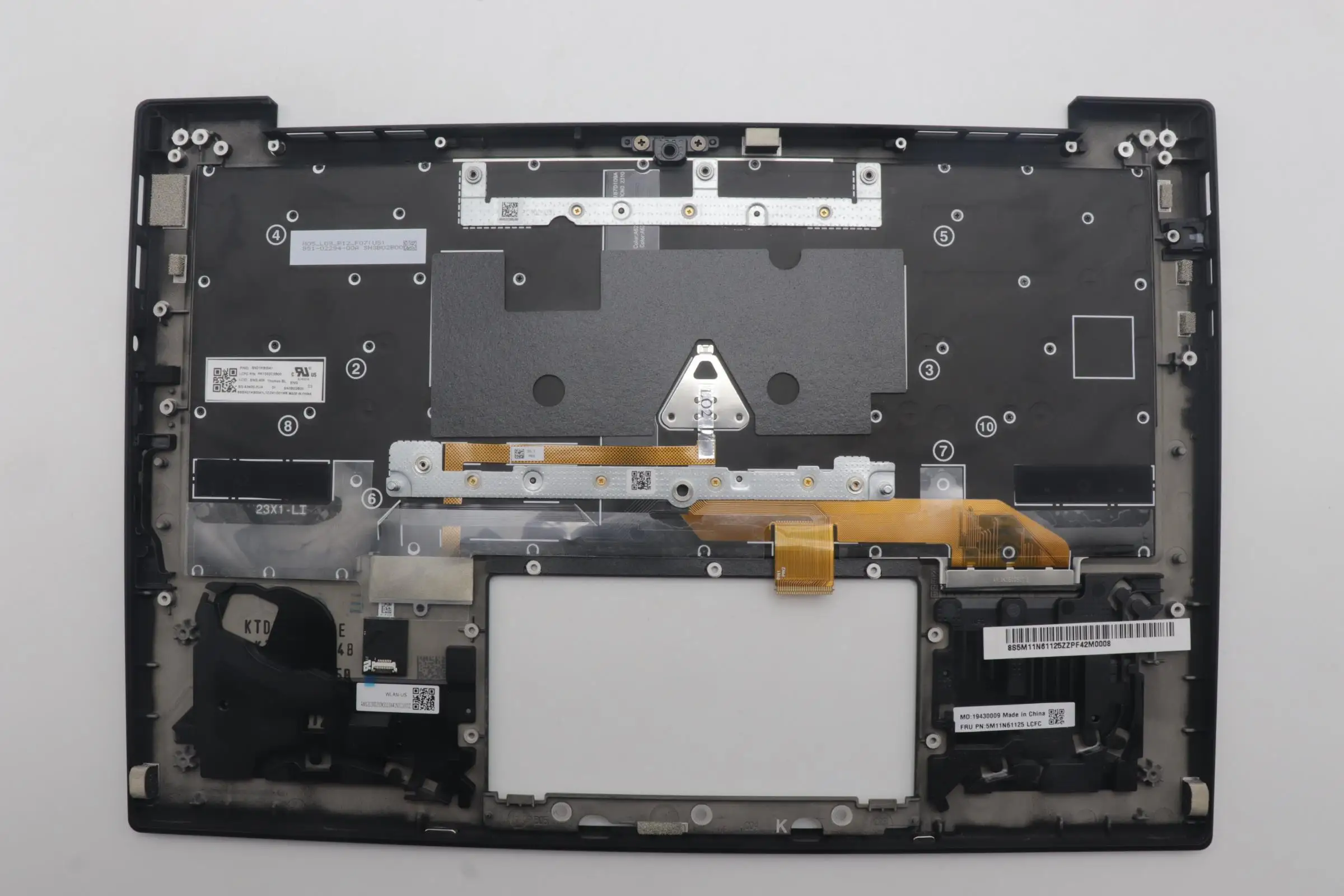 New Original for Lenovo ThinkPad X1 Carbon 12th Gen Backlight Keyboard Palmrest Cover Case WLAN version 5M11N61088 5M11N61125