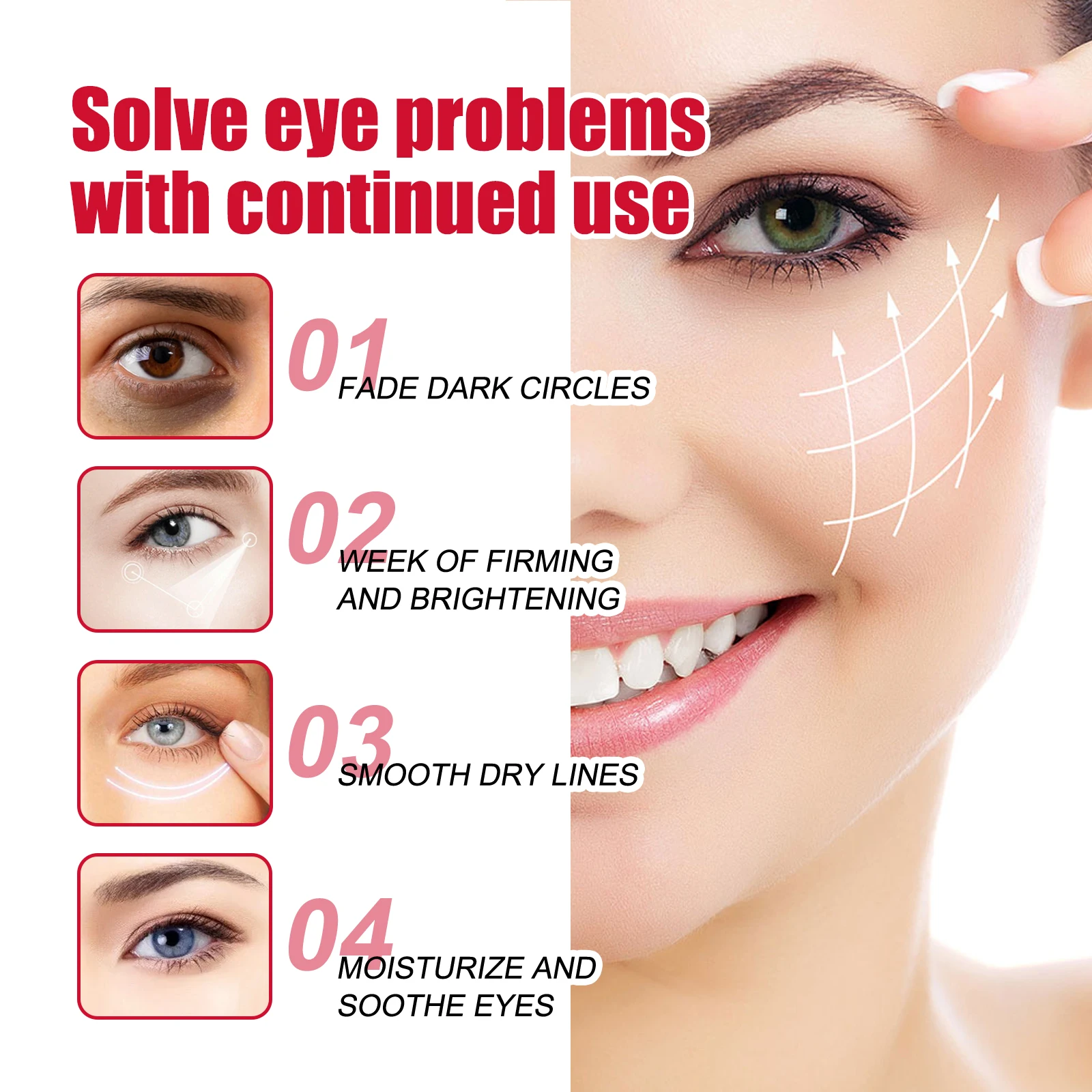 Retinol Eye Cream Stick Lightening Dark Circles Firming Skin Anti-Wrinkle Firming Brightening Eye Repair for Women Eyes Care