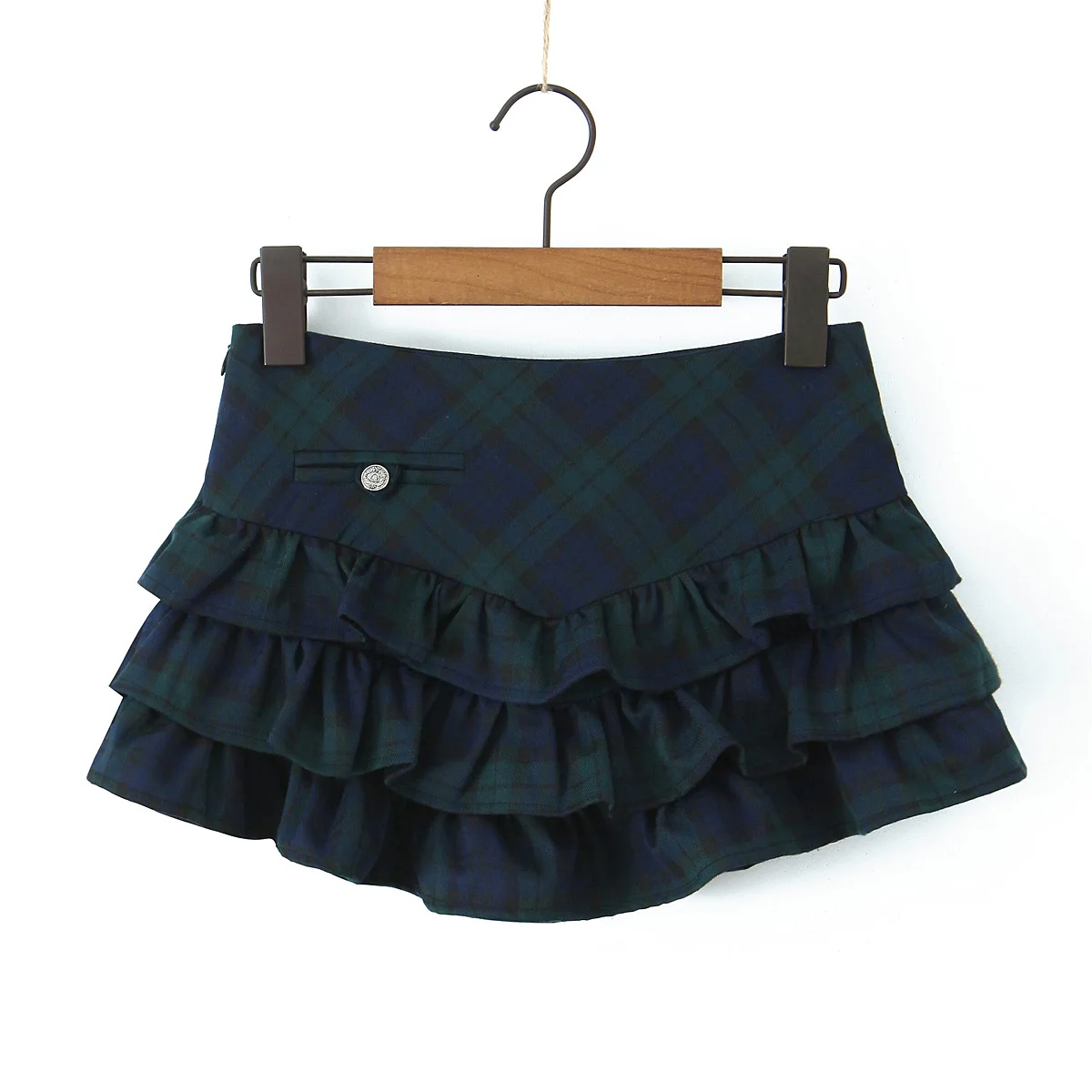 Harajuku mini skirts 2k clothes kawaii cute skirts ruffle Summer vintage clothes skirts for woman plaid skirt with shorts ruched