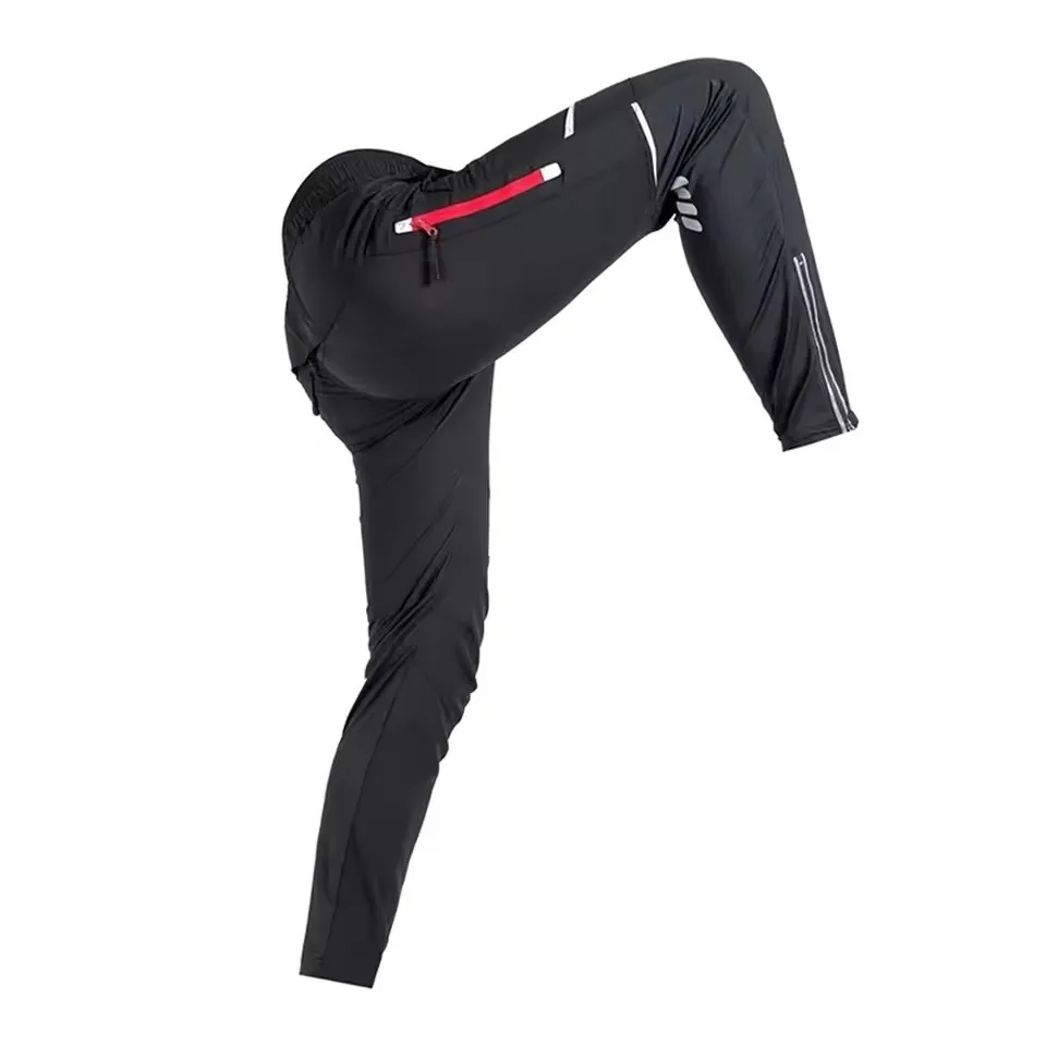 Bike Cycling Pants Spring Summer Outdoor Breathable Elastical Cycling Pants Quick-drying Cycling Sports Reflective Long Trousers