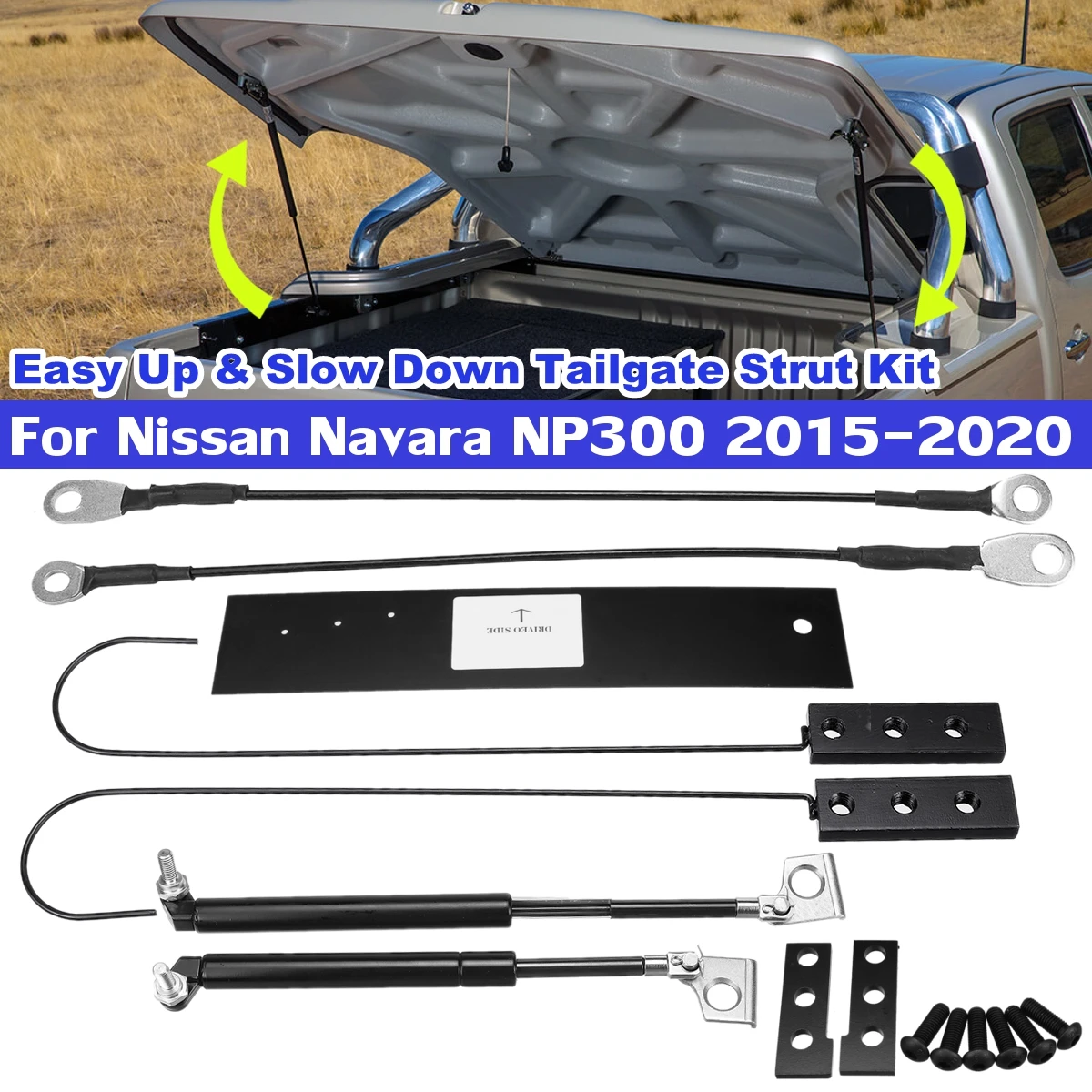 

For Nissan Navara NP300 2015 2016 2017 2018 2019 2020 Rear Gate Strut Shock Tail Gate Gas Slow Down Fit Car Accessories