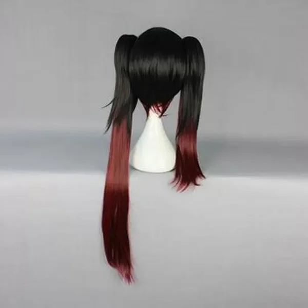 New Anime Design Long black & Mixed  gradually changing Color Cosplay wig For Women’s Christmas Halloween Costume Party Wigs